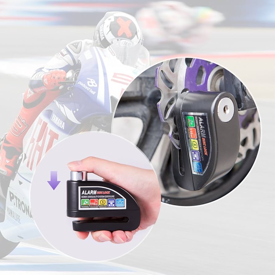Candado de Disco Con Alarma Para Moto