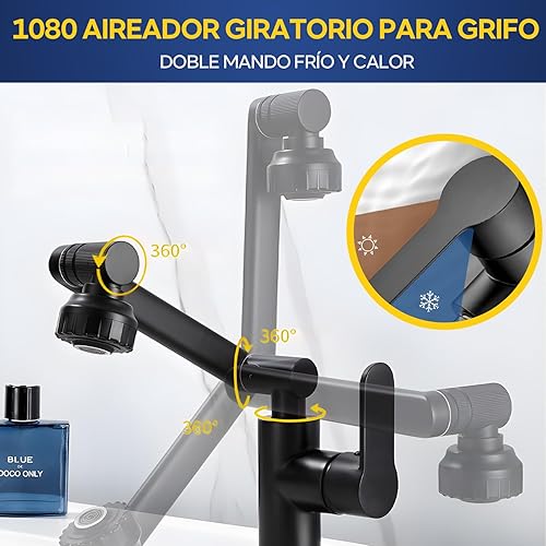 Grifo Giratorio Multifuncional WaterPro de 360°