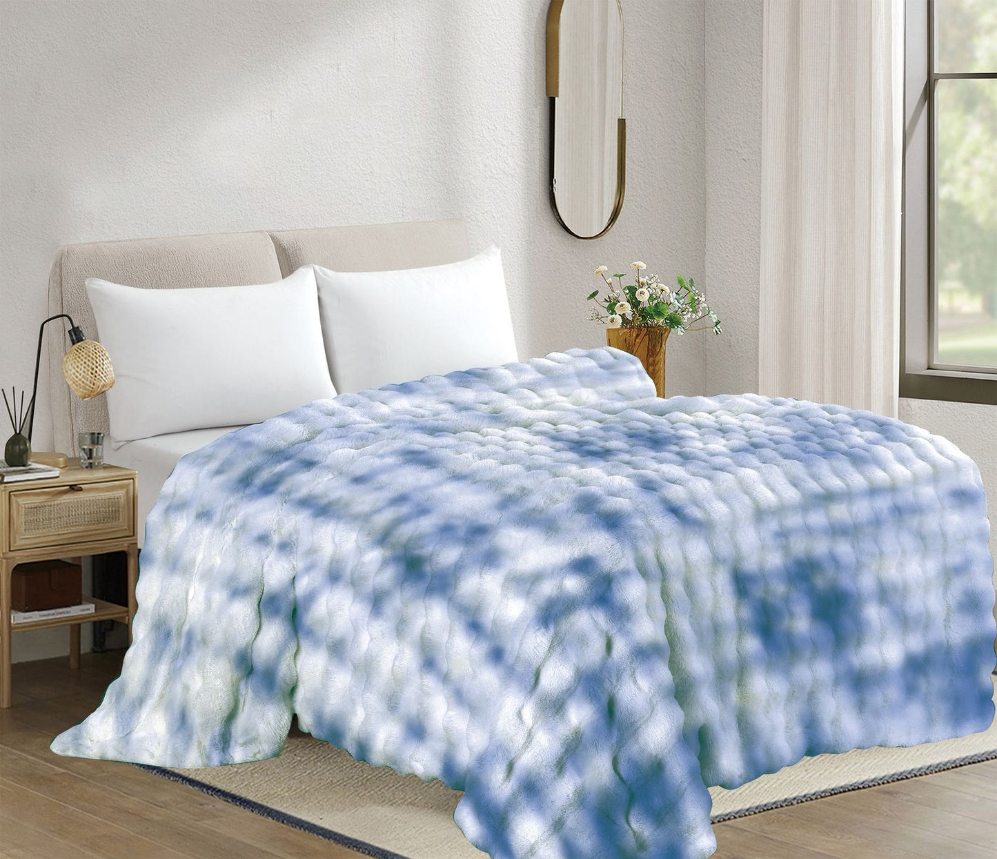 Cobija Piel de Conejo Ovejera King