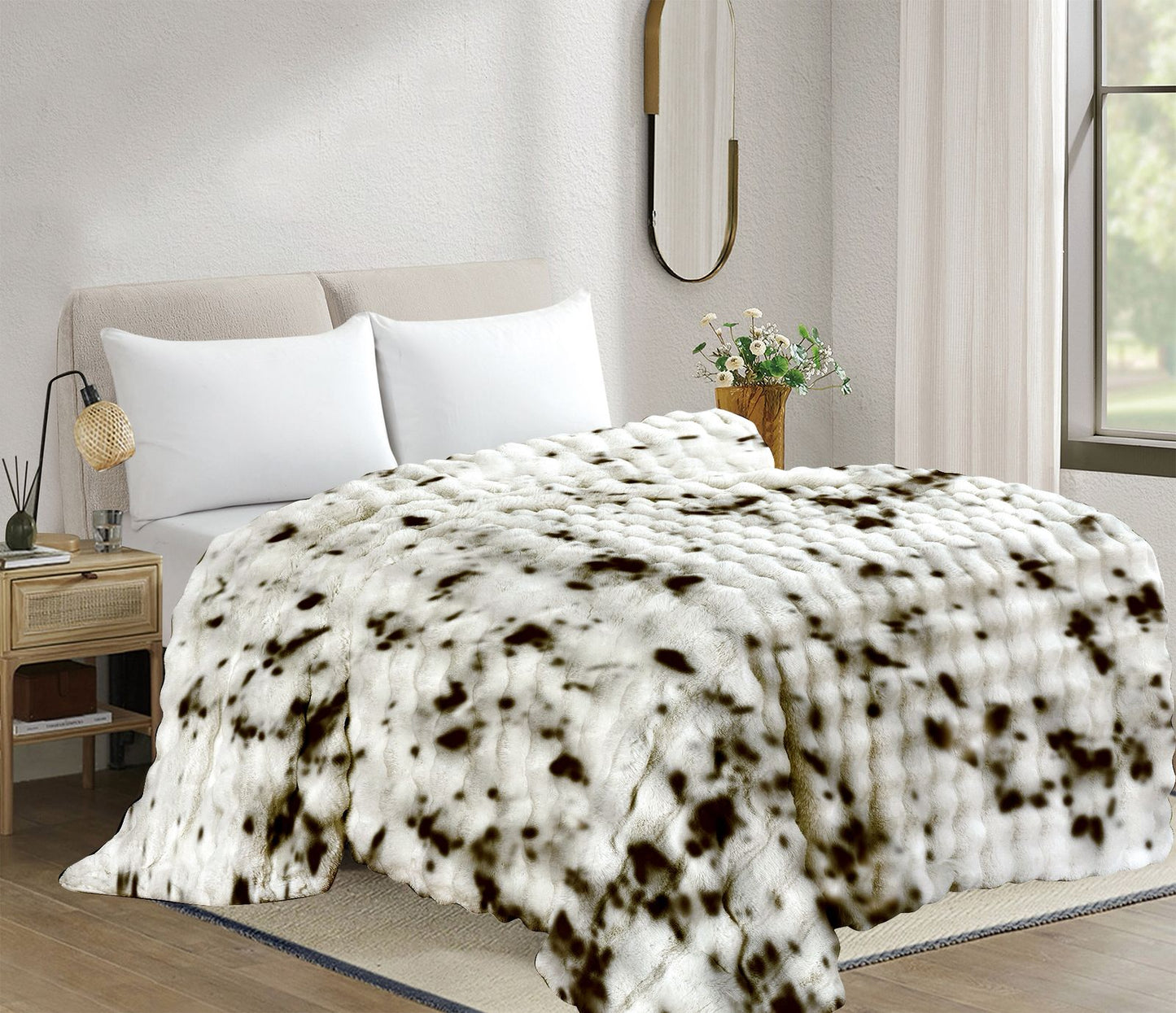 Cobija Piel de Conejo Ovejera King